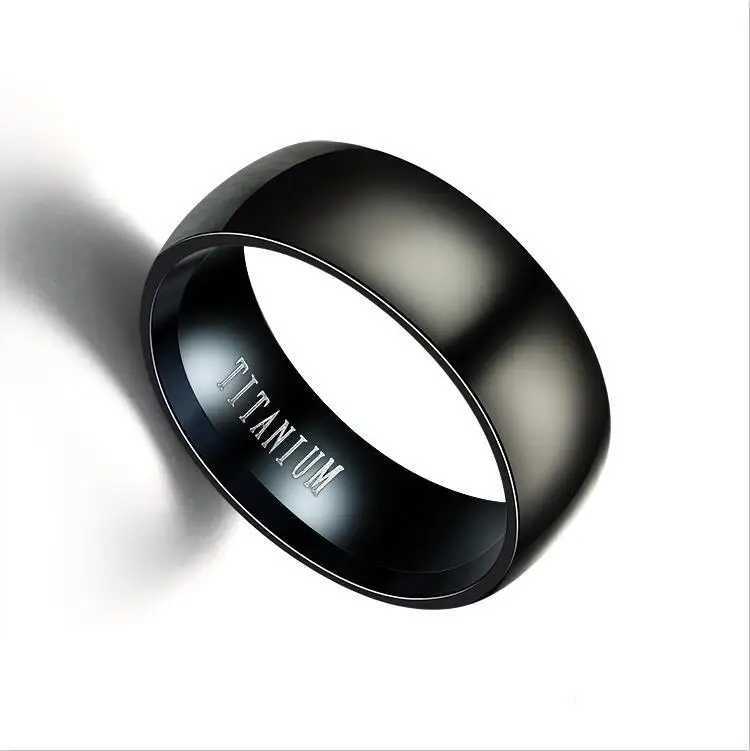 Bxzyrt New Black Mens Ring Titanium Steel Kaide Mens Jewelry Wedding Ring Classic Boyfriend Gift 8mm Finger Ring Womens W241205
