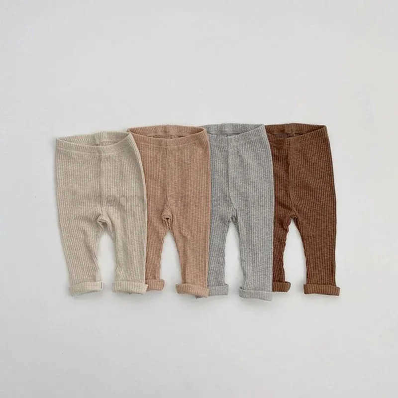 Spring Autumn New Baby Long Sleeve Pajamas Set Infant Solid Homewear 2pcs Suit Boys Girls Tops + Pants Toddler Casual OutfitsXJ241205