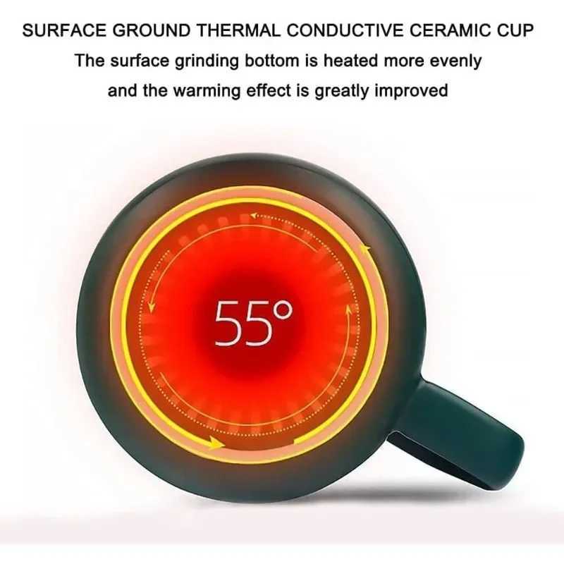 Constant Temperature Cup Creative Heating Coffee Mug Warmer Smart Vacuum Cup 55 Explosion Proof Heater Gift Set for Home OfficeXJ241205