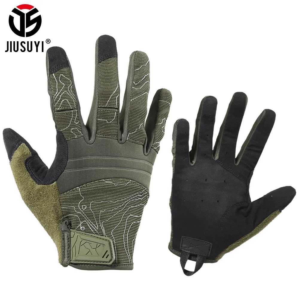 Breathable tactical gloves for driving paintball shooting air guns combat hunting work touch screen protection full finger gloves W241204