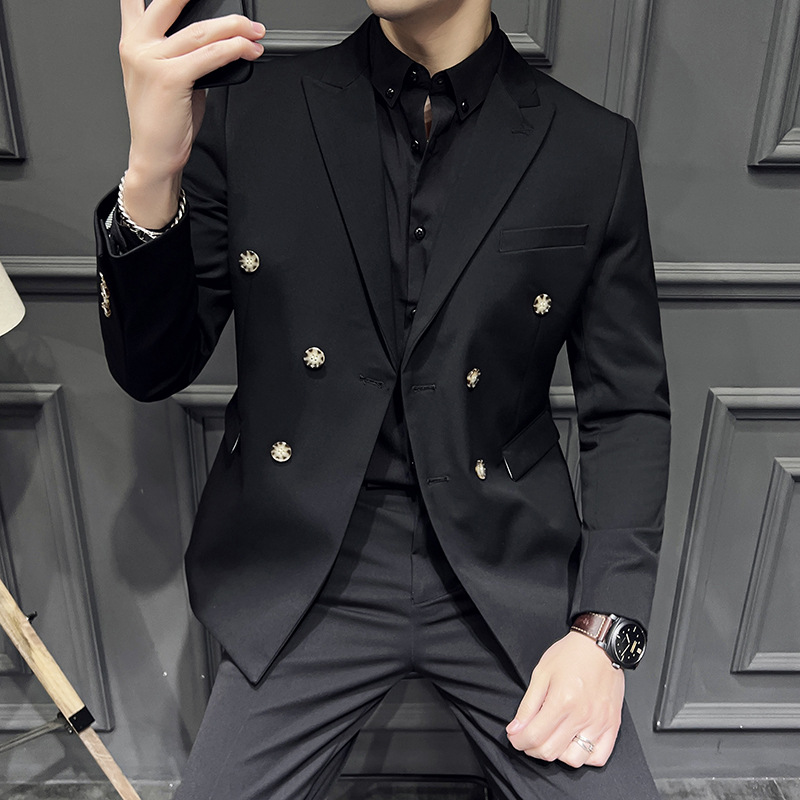 888888British style suits for men autumn and winter Korean version slim fit business casual groom wedding dress