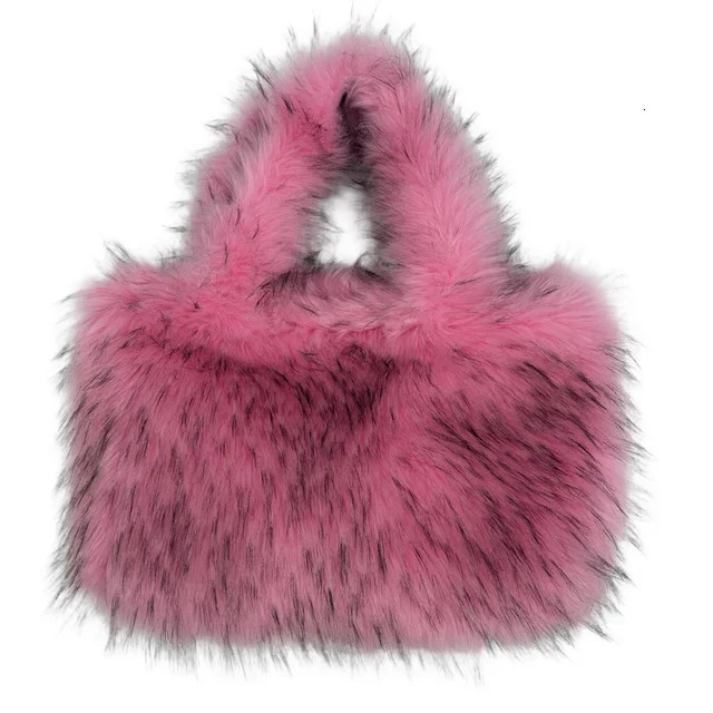 2025S New Free Shipping Designer Bag Fashionable Large Faux Fur Er Womens Handbag Fluffy Soft Plush Shopping Bag Warm Winter Sac