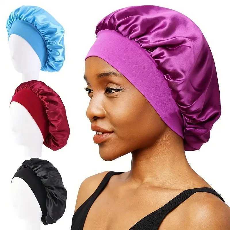 A solid color wide brimmed elastic adult sleeping c hair care and beauty shower cXJ241205