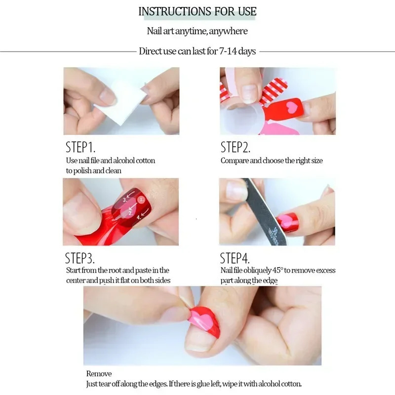 Healler 53 Color nail polish Sticker Solid Color Bar Waterproof Glued Nail Sticker Environmental Protection DIY Nai 241205