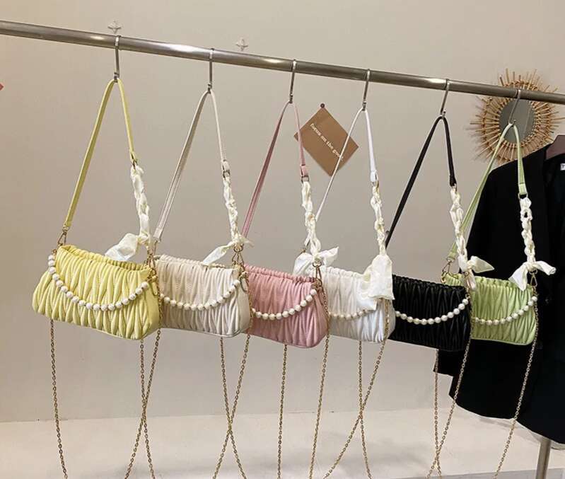 Design O Small Pearl Handbag For Women With A Foreign Style Texture All Draped Chain Single Shoulder Crossbody Bag