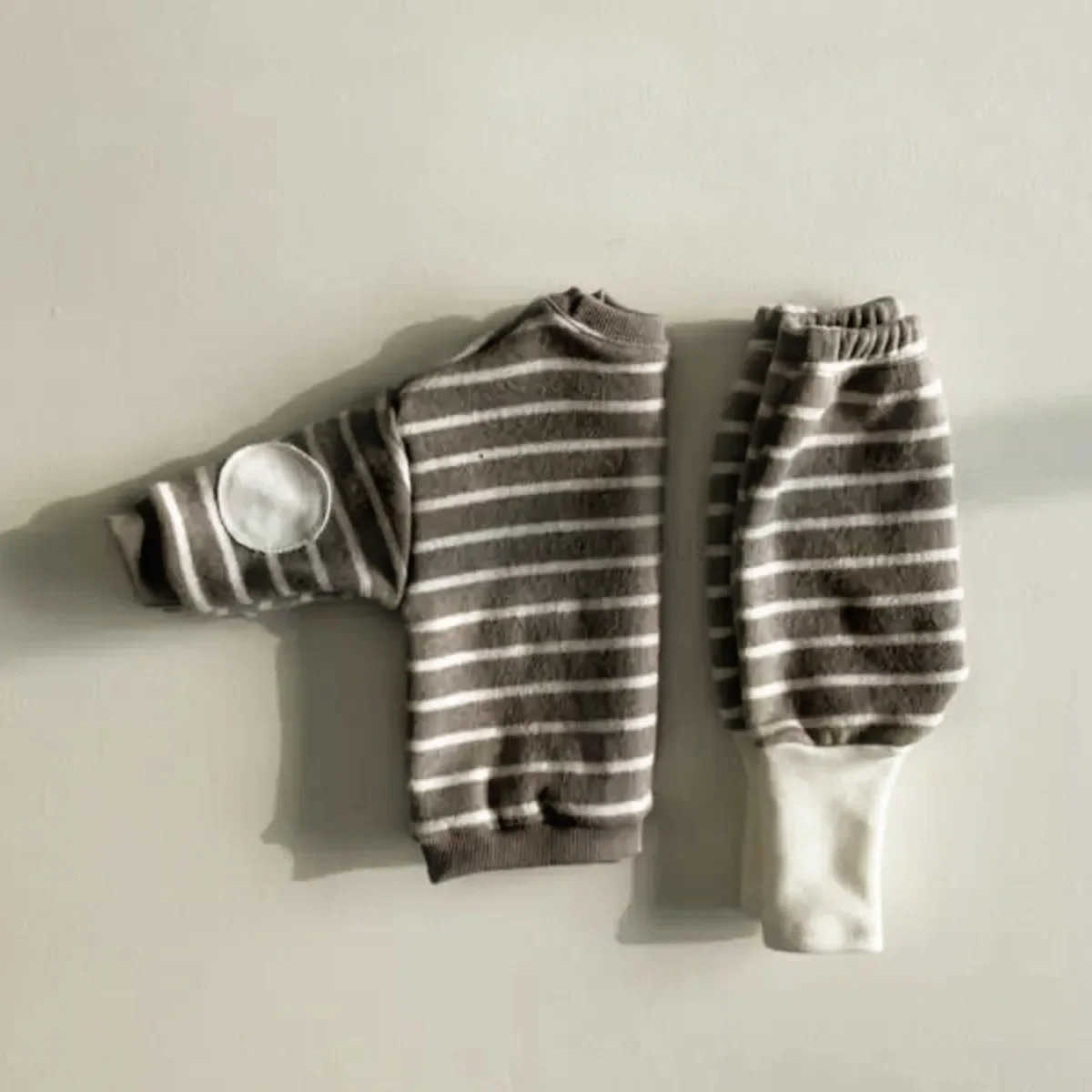 8493 Baby Clothing Set 2024 Spring New Boys Suit Striped Sweatershirt+Pant Casual 0-3Year Girls Two Piece SuitXJ241205