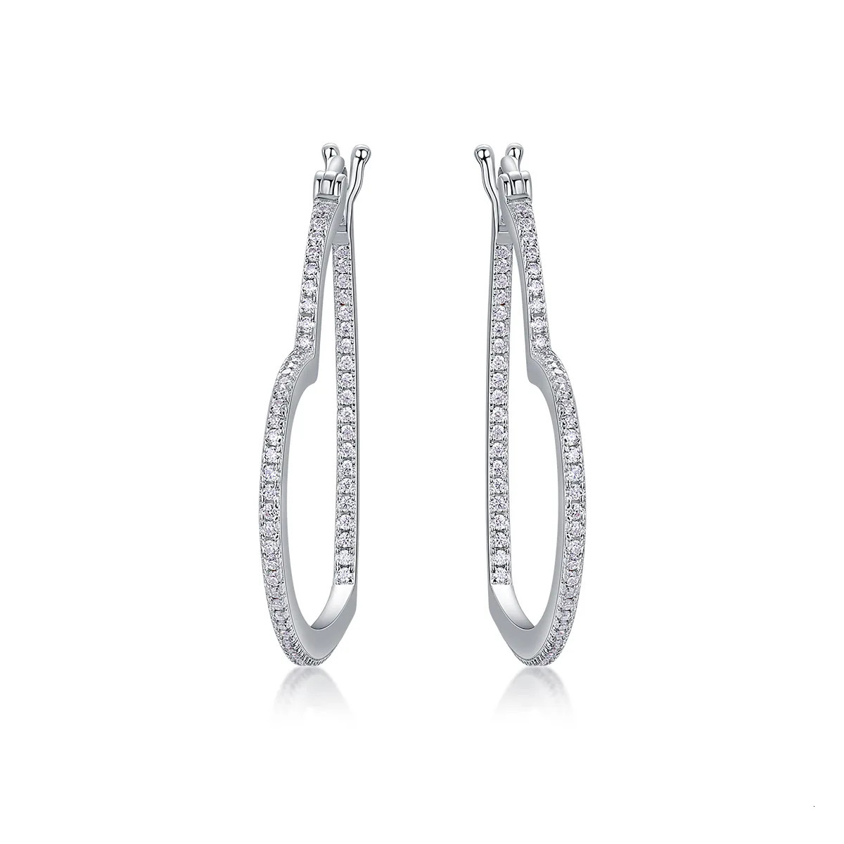 Halaile D colored all silica S925 pure silver heart ring earrings with GRA fashionable and exquisite jewelry suitable for womens daily gifts 241205