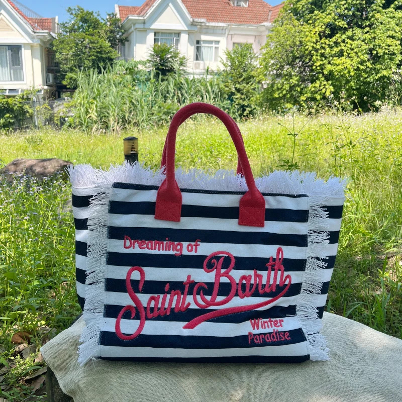 Casual Bags for Women y Large Canvas Bag Denim Handbags Plush Towel Shopping bag Tassels ner Straw Beach 241204