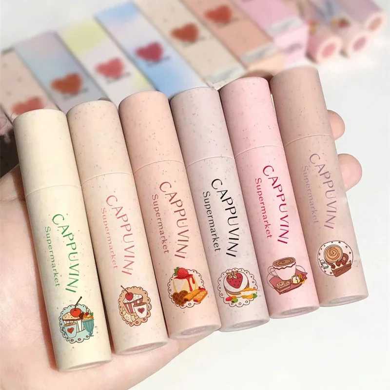 1pc Creamy Lip Gloss Cute Matte Lipstick Long Lasting Nonstick Cup Lipstick Natural Lip Makeup Nude Lipstick Cosmetic MaquillajeXJ241205