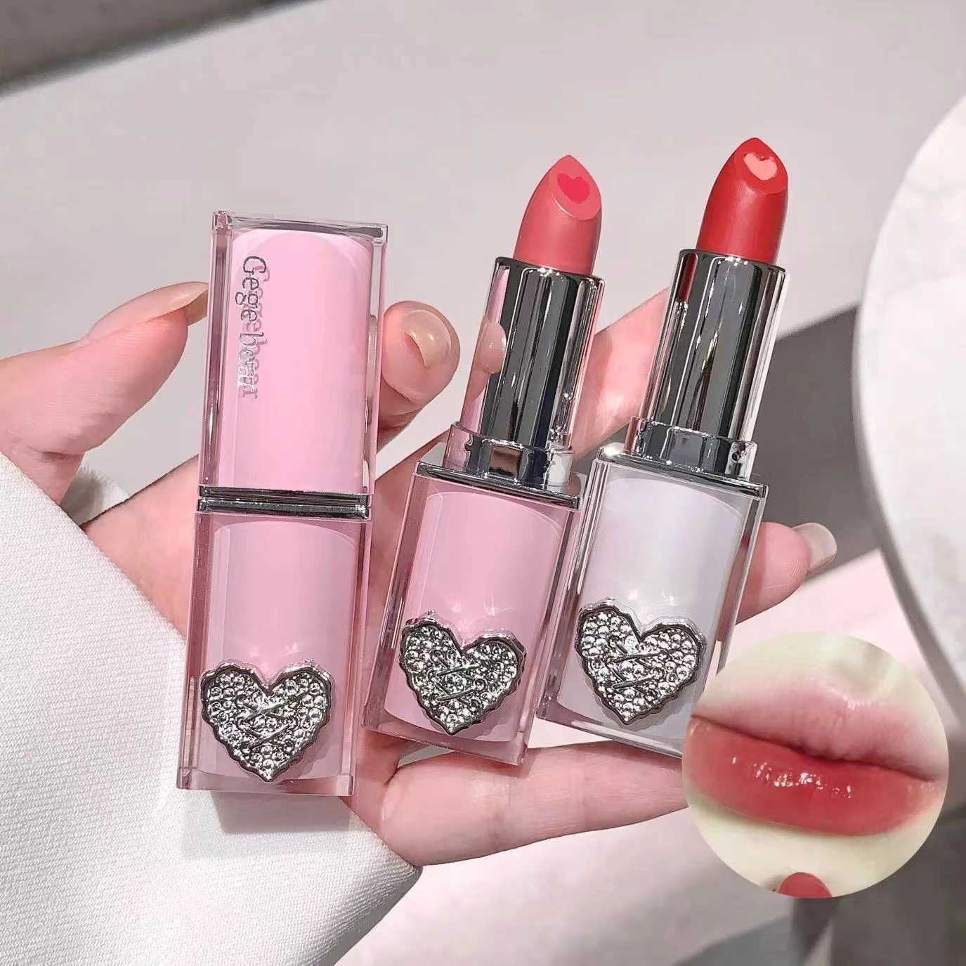 Crystal Moisturizing Sand Lipstick Mirror Water Nude Jelly Lipsticks Hydrating Red Brown Glossy Lip Tint Non-stick Lip BalmXJ241205