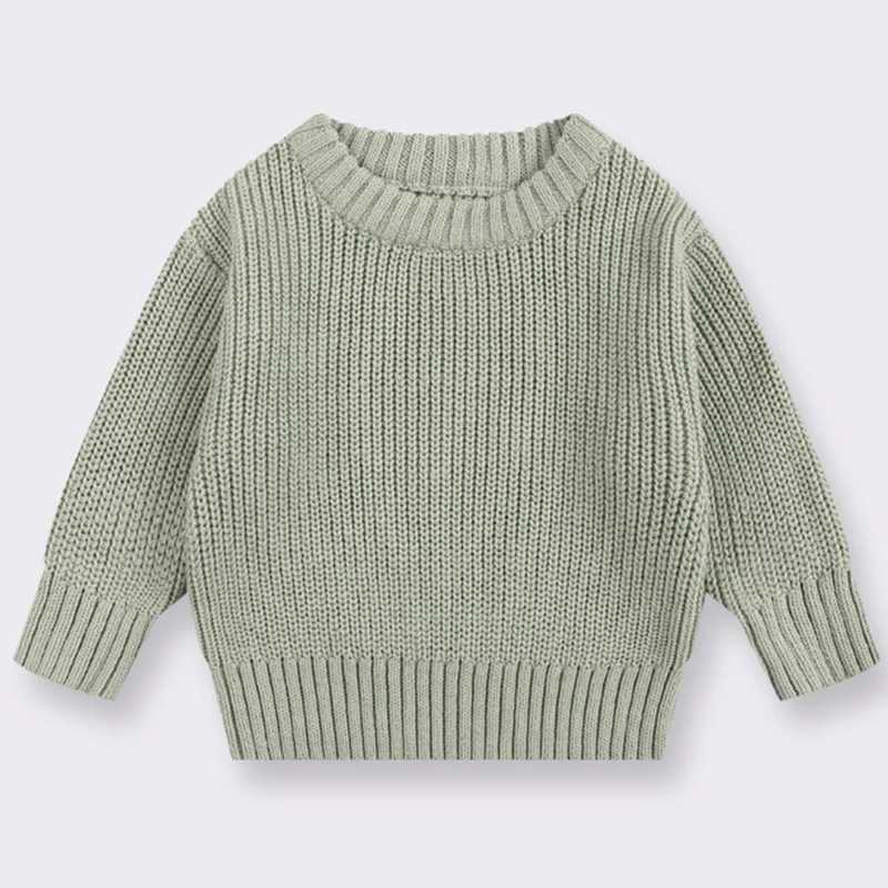 Baby girl boy knitted sweater long sleeved autumn winter sweater pure cotton loose knitted casual top knitted childrens clothing W241205