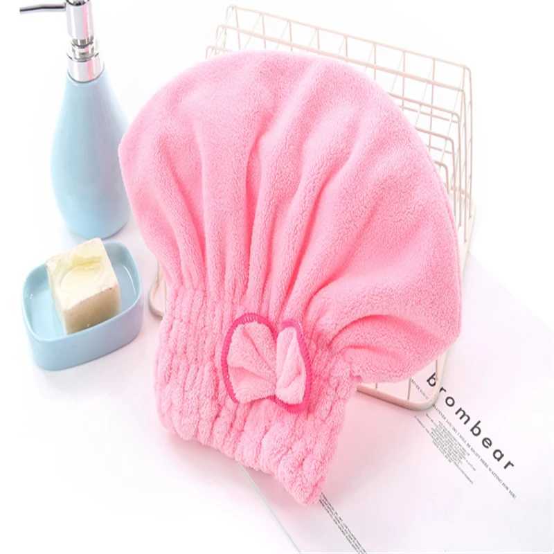 Microfibre Quick Hair Drying Bath Spa Bowknot Wr Towel Hat C for Bath Bathroom Accories Shower C Women Hair head coverXJ241205