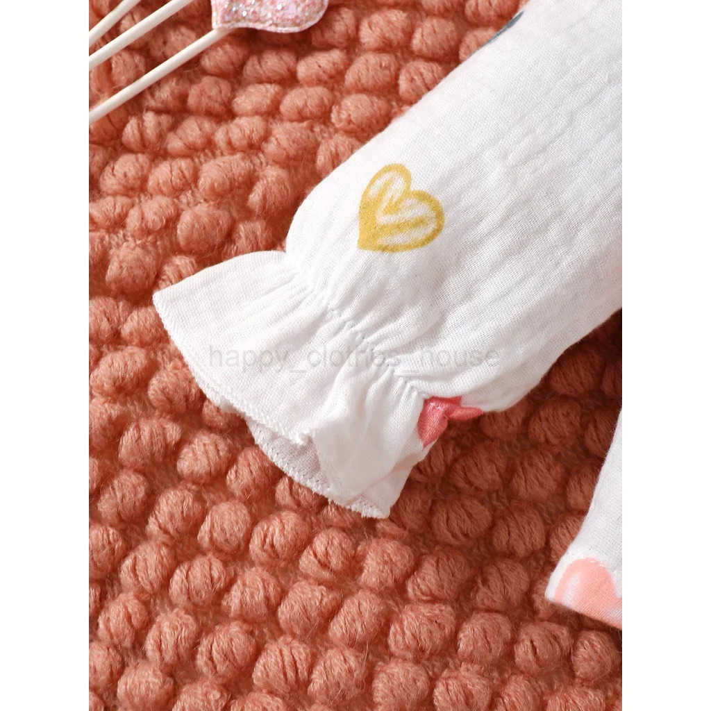 0-9 Months Baby Girl Clothing Set Love Printed Long Sleeve Round Neck Top+Pink Pants+Hat 3pcs Spring Autumn Lovely Clothing SetXJ241205