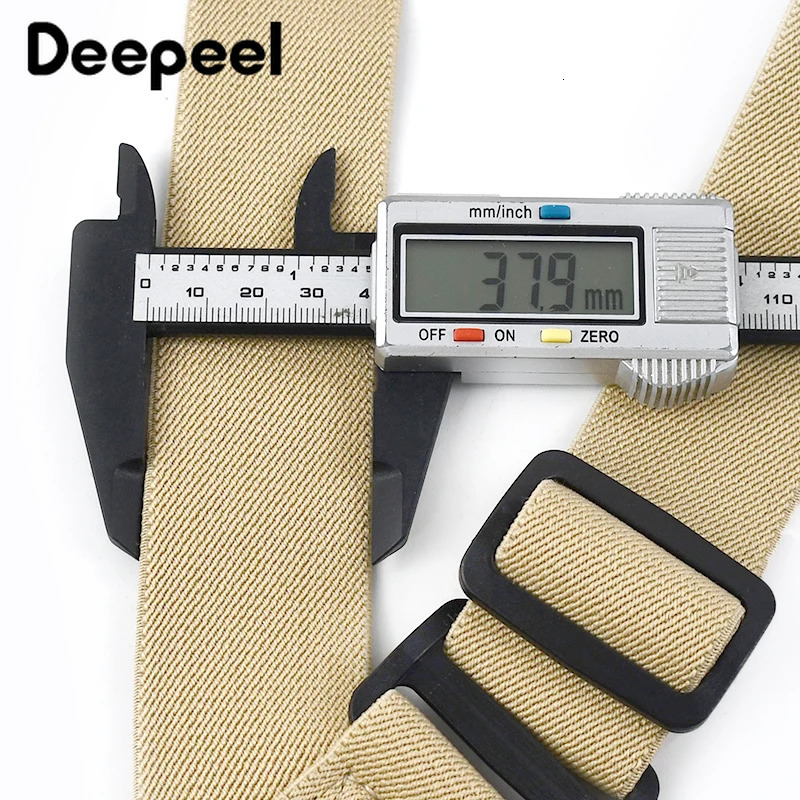 Deepeel 38125cm Fashion Men Suspenders Adult 2 Clips Side Plastic Braces Strap for Belt Shirt Pants Suspender Male Jockstrap 241122