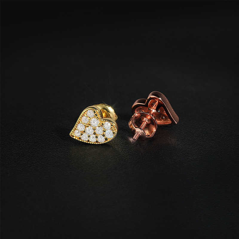 New product INSs sier in D color VVS moissanite full set male and female earrings