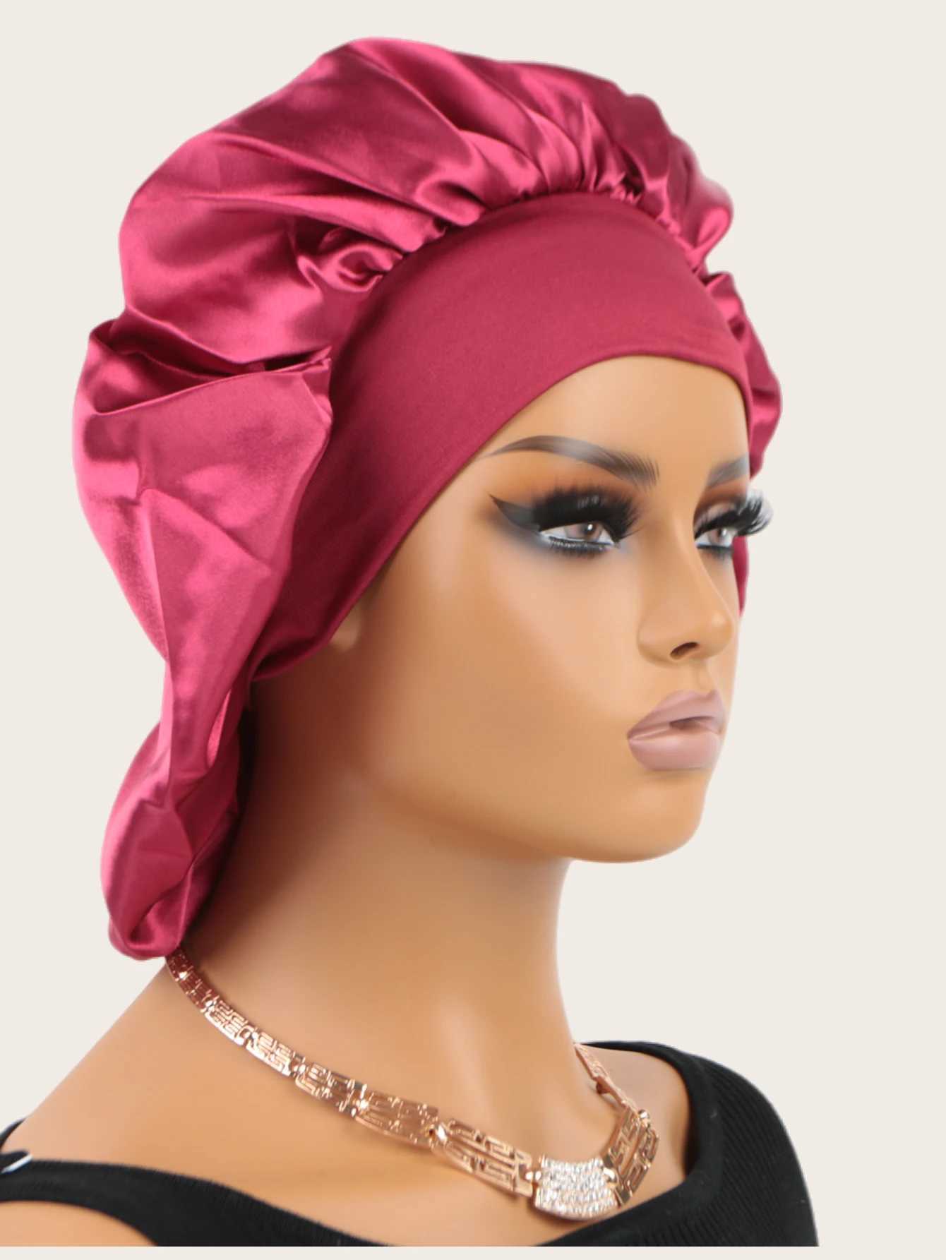 Unisex Head Wr Elastic Band Bonnet sleep c Extra Large Satin Silky Bonnet Sleep with Premium Elastic BandXJ241205