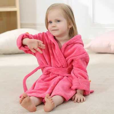 Pajamas Cartoon Dinosaur Children Bathrobes Baby Kids Pajamas Hooded Beach Towel Bathrobe Soft Bath Robe Toddler Boys Girls Robes Gown H241205