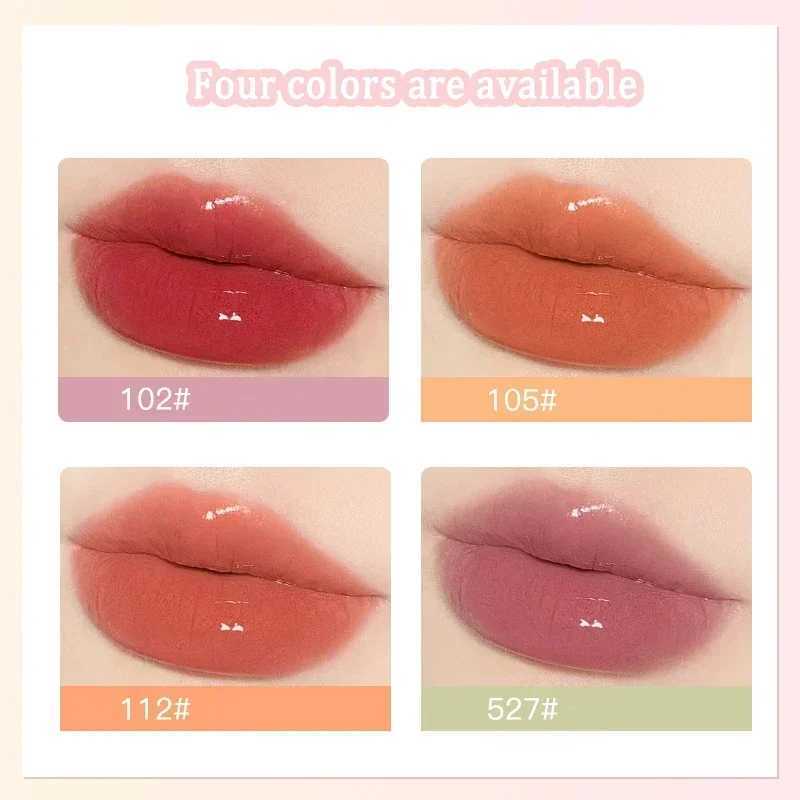 Moist Crystal Jelly Lip Gloss Mirror Water Lipstick Cute Mushroom Shape Lip Makeup Waterproof Lasting Pumpkin Peach Lip TintXJ241205
