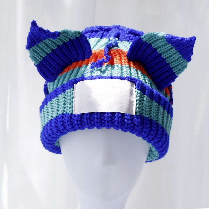 beanie hat luxury beanie winter hats designer beanie berretto bonnet cp Knitted Beanie Woolen Hat Chunky Knit Thick Warm Faux Fur Pom Beanies Hats Fem