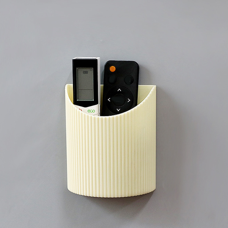 Wall-mounted remote control storage box living room bedside shelves hole-free bracket home mobile phone charging storage hanging bracket