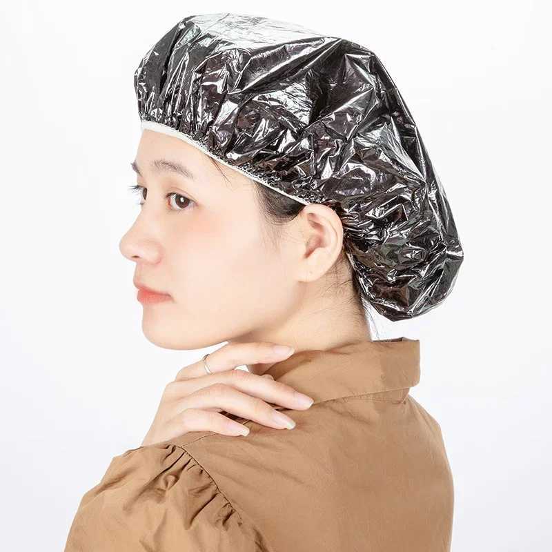3/6pcs Rose Shower C Heat Insulation Aluminum Foil Insulation Hat Elastic Bathing C for Women Hair Perm Tool Baer ShopXJ241205