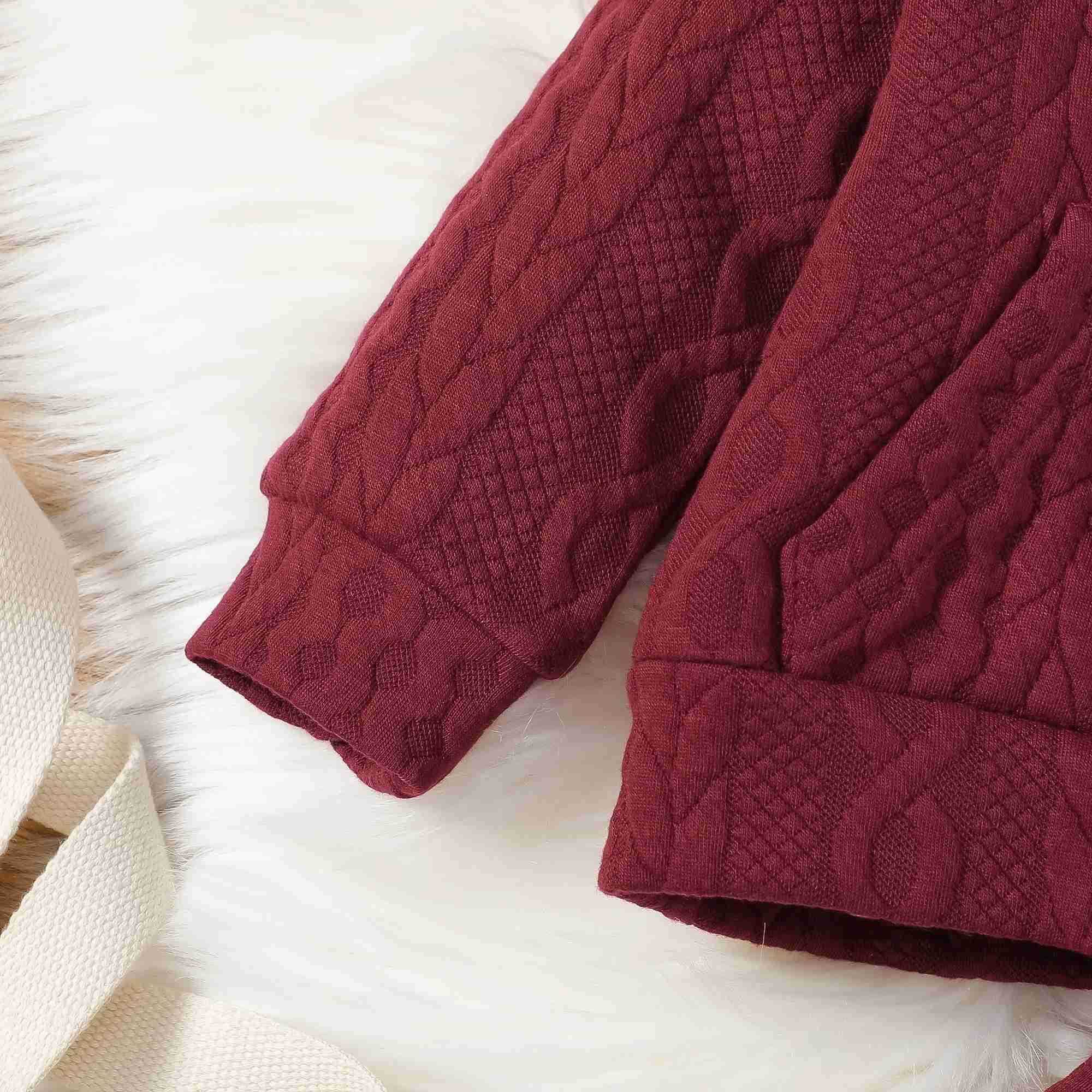 0-2 Year old Cute Baby Girl Set Solid Color Twisted Strip Hooded Long Sleeved PantsTwo-piece Set Baby Girl autumn and Winter SetXJ241205