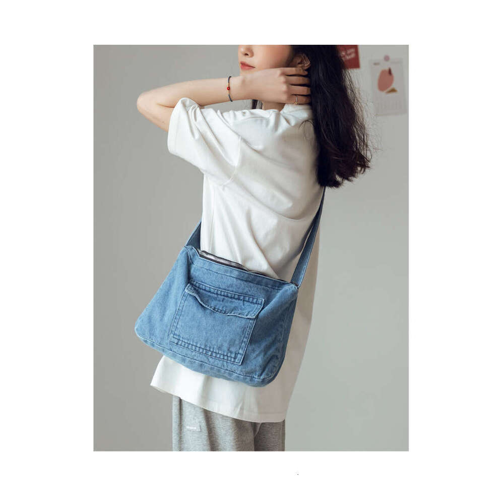Denim Bags Material Women's Crossbody Simple Fashion Students Classes Shoulder School Bag