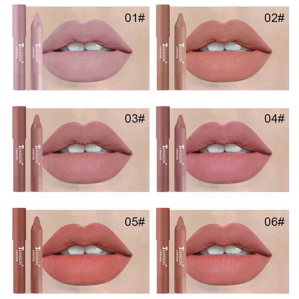 12 Colors Velvet Matte Lipsticks Pencil Waterproof Long Lasting Sexy Red Lip Stick on-Stick Cup Makeup Lip Tint Pen MaquillajeXJ241205