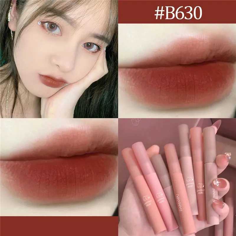 Chestnut Velvet Matte Liquid Lipstick Waterproof Lasting Lip Gloss Long Lasting Portable Nude Lipstick Lip Tint Beauty CosmeticXJ241205
