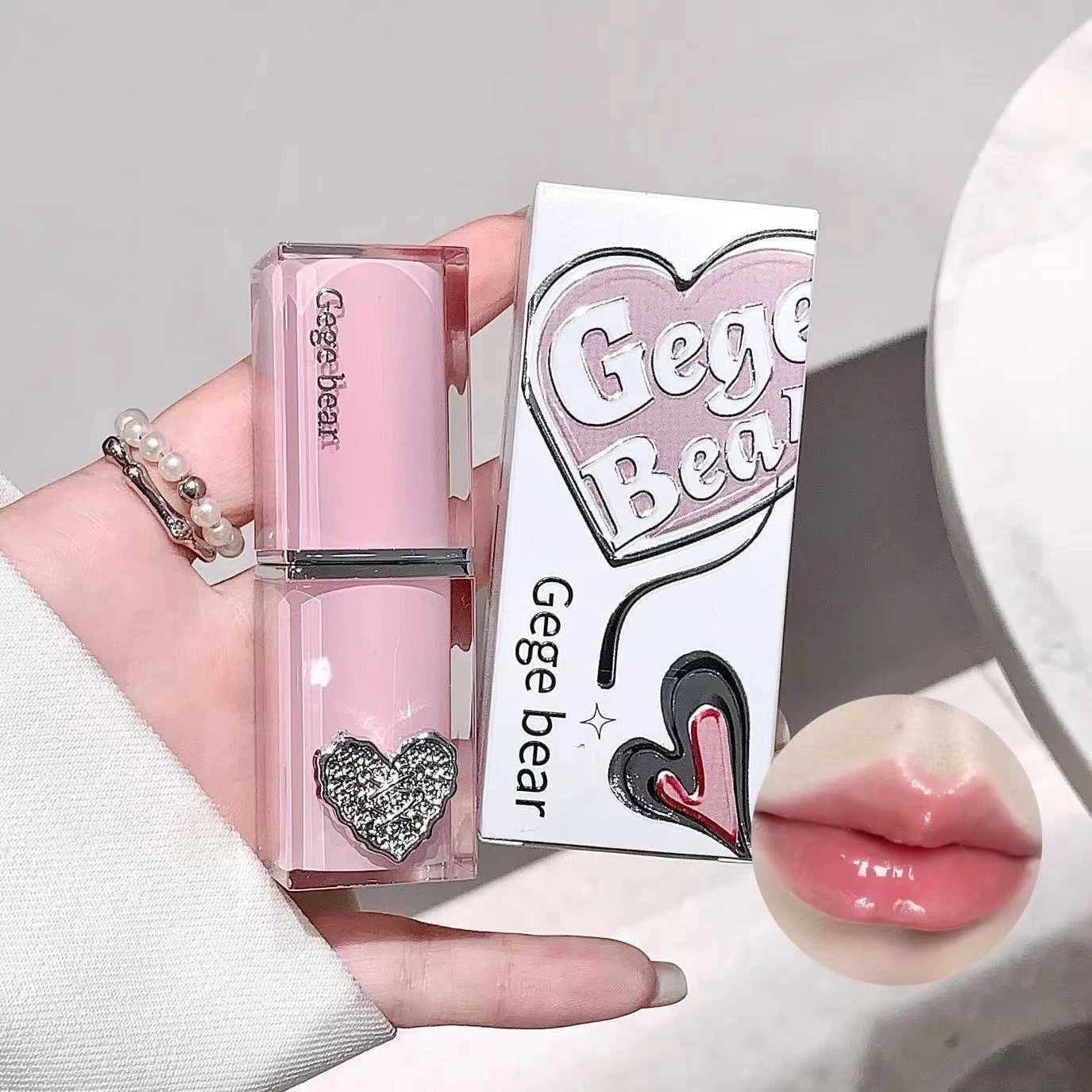 Crystal Moisturizing Sand Lipstick Mirror Water Nude Jelly Lipsticks Hydrating Red Brown Glossy Lip Tint Non-stick Lip BalmXJ241205