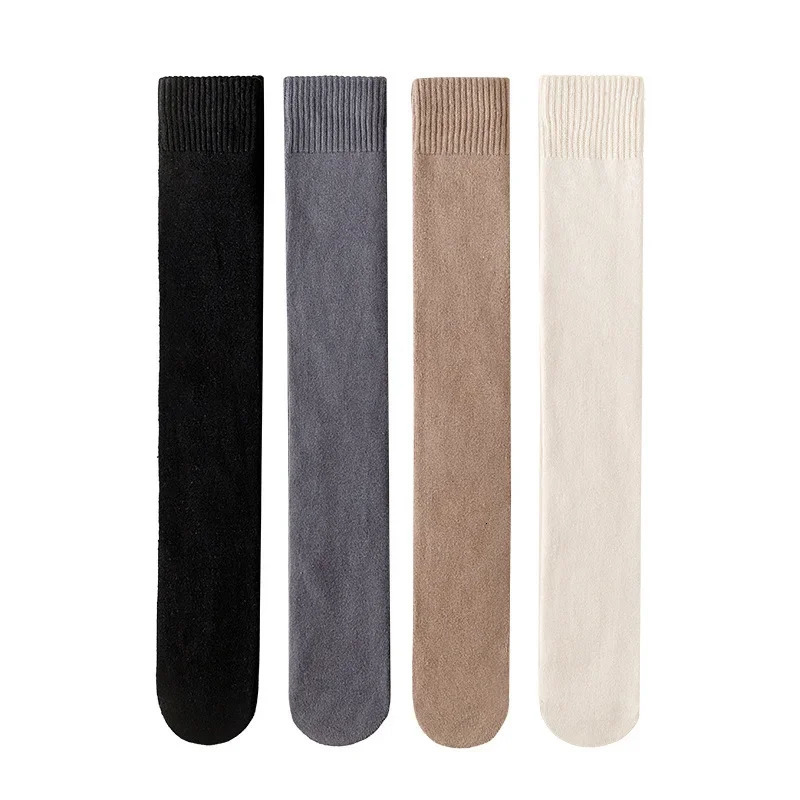 1 Pair Warm Autumn Knee High Sock for Kids Simplicity Solid Color Legging Stocking Sock Spring Soft Cotton Childrens Sock 241204