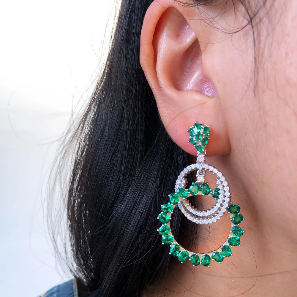 GODKI Red Carpet S925 Pure Silver Pearl Pendant Earrings Womens Wedding Dubai Bridal High Jewelry 241205