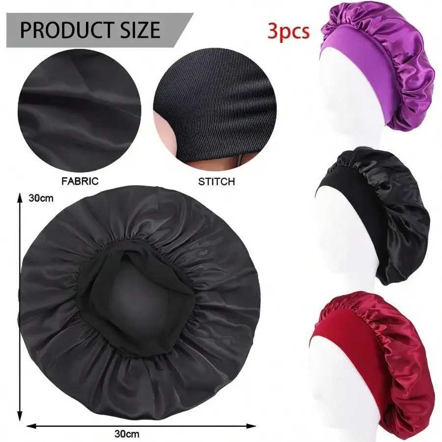 Wide-Brimmed High Elasticity Spandex Sleep C For Women Beauty Hair Care HatXJ241205