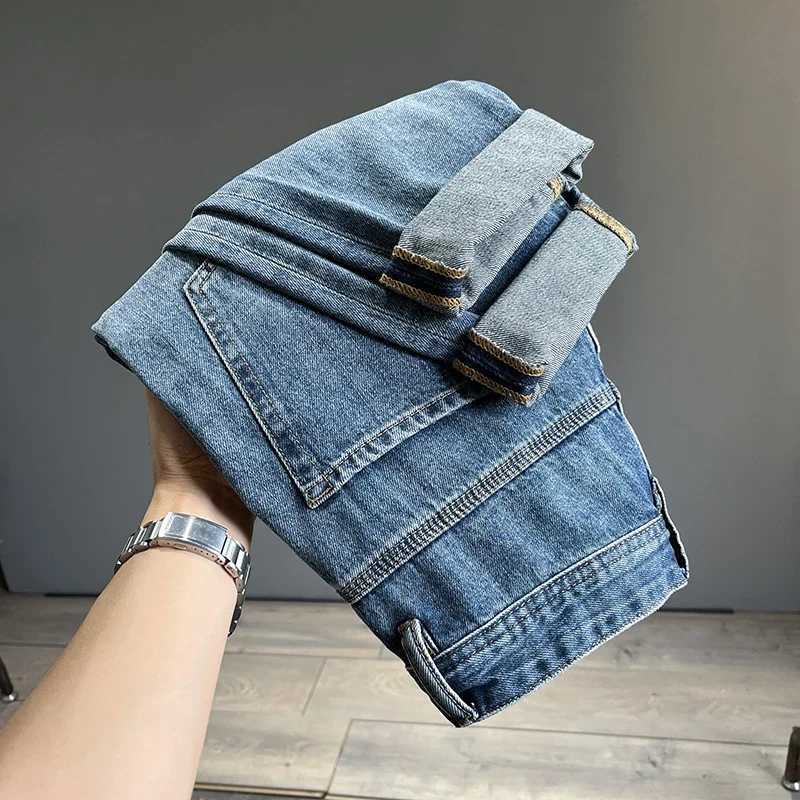 New durable jeans mens clothing luggage personality tapered casual pants streetwear hip-hop retro blue denim Trousers mens fashion brand W241205