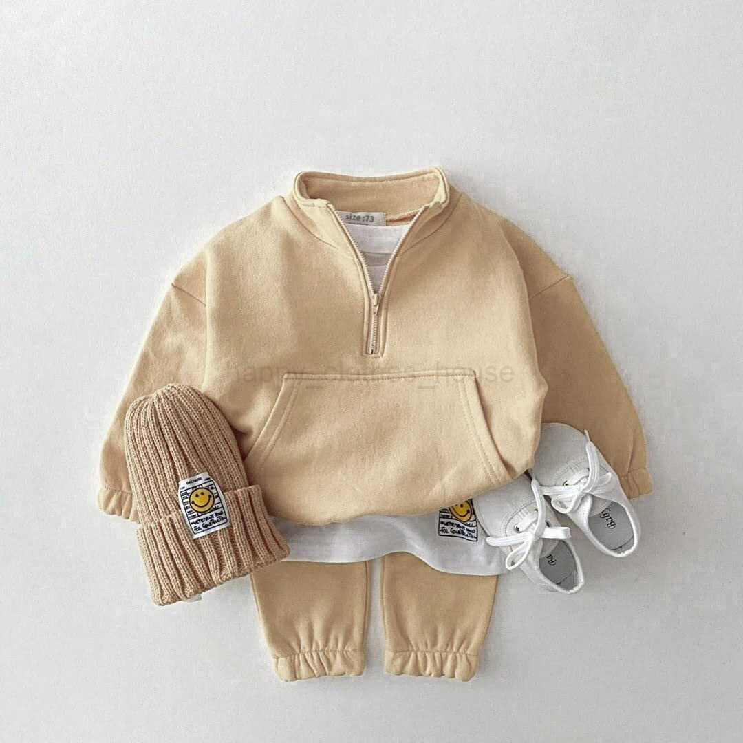 Baby Boy Girl Clothes Set Infant Kids Cotton Tops Jacket Pants Suit Toddler Boys Sweatshirt Trousers Clothing 2pcs/set TracksuitXJ241205