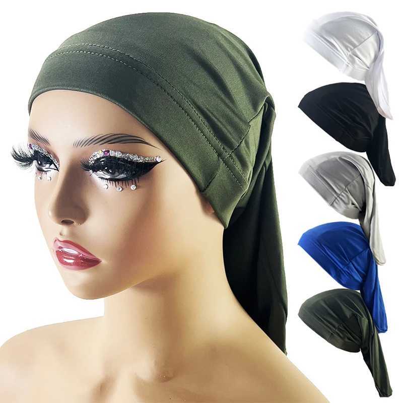 Long Satin Bonnet Sleep C Silk Sleeping C With Wide Elastic Band Loose Night Hat For Women Braids Curly Hair Natural HairXJ241205