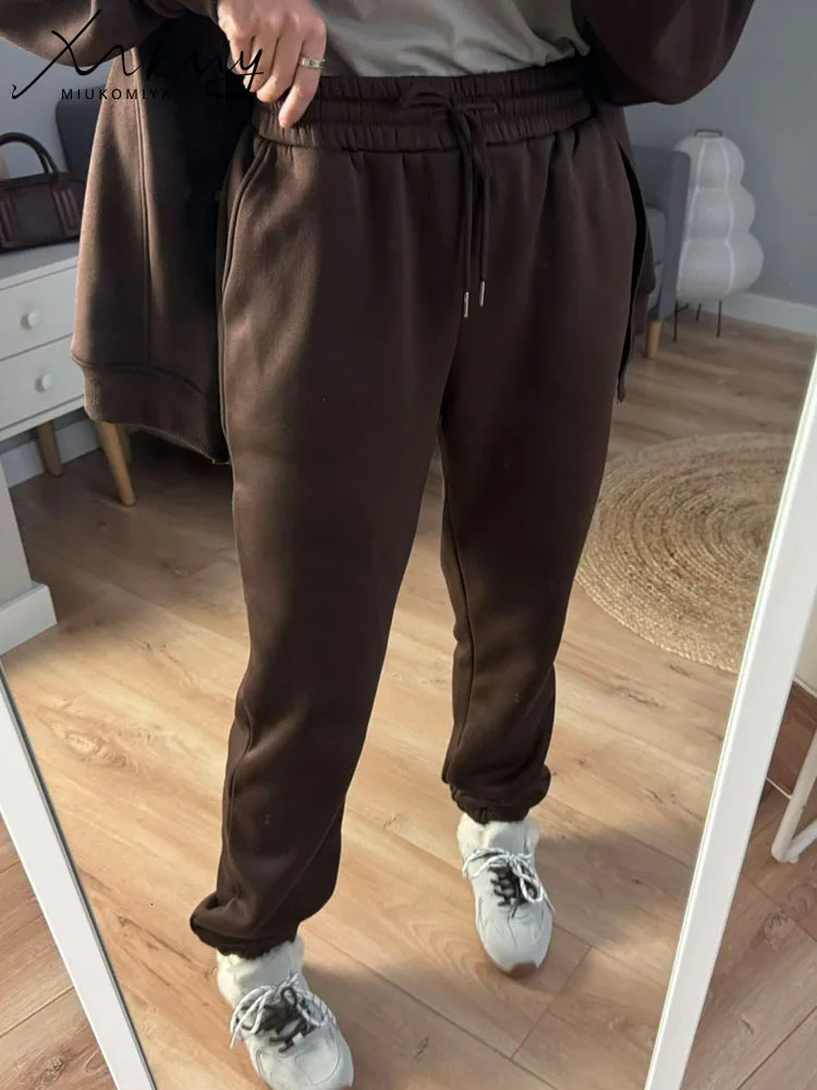 Autumn Zipper Tracksuit Women Two Piece Set Outfits Sports Trouser Suits for Women Pants Sets Woman 2 Pieces Oversize Sweatshirt 241204