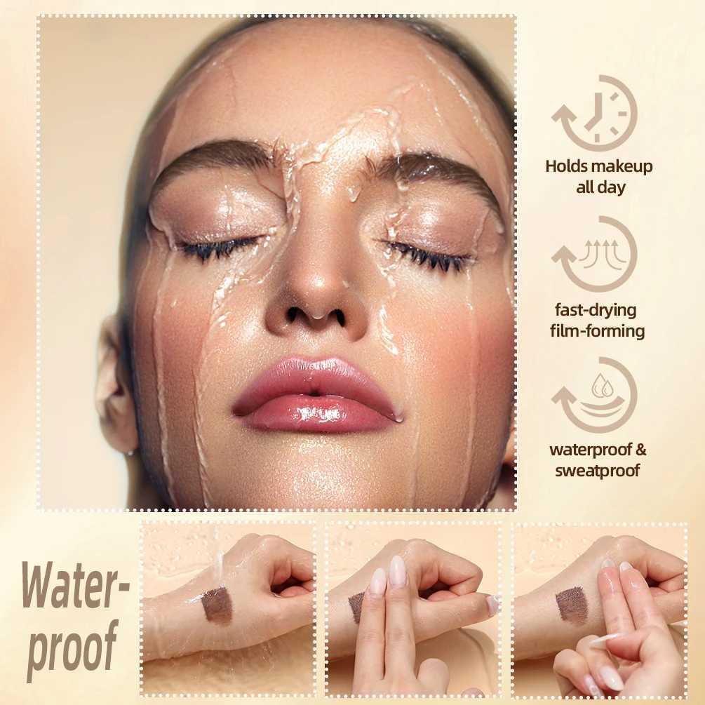 QIBEST 2023 liquid eyebrow gel enhancer waterproof eyebrow cream pigment tattoo pigment durable waterproof dye eye makeupW241205