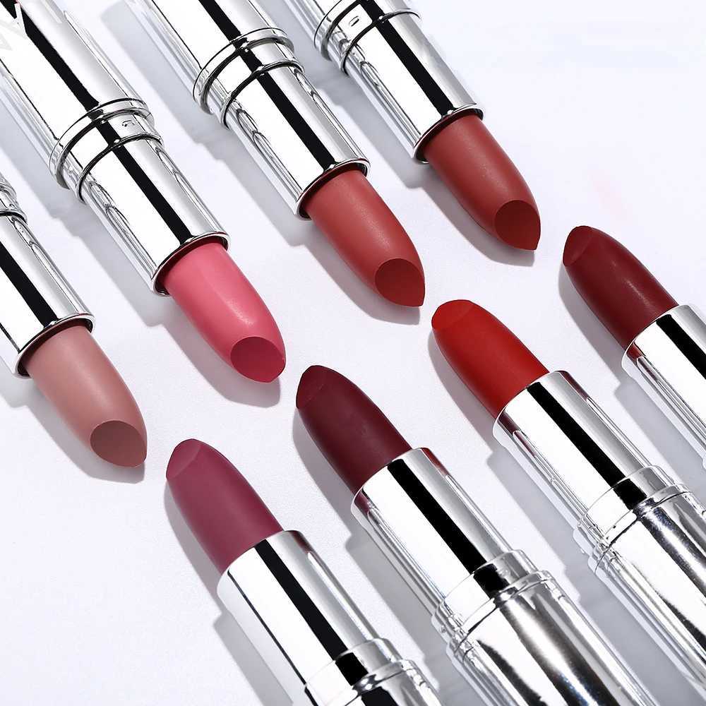 Nude Matte Lipstick Waterproof Long Lasting Non-stick Cup Lip Stick Not Fading Sexy Red Pink Velvet Lipsticks Makeup CosmeticsXJ241205