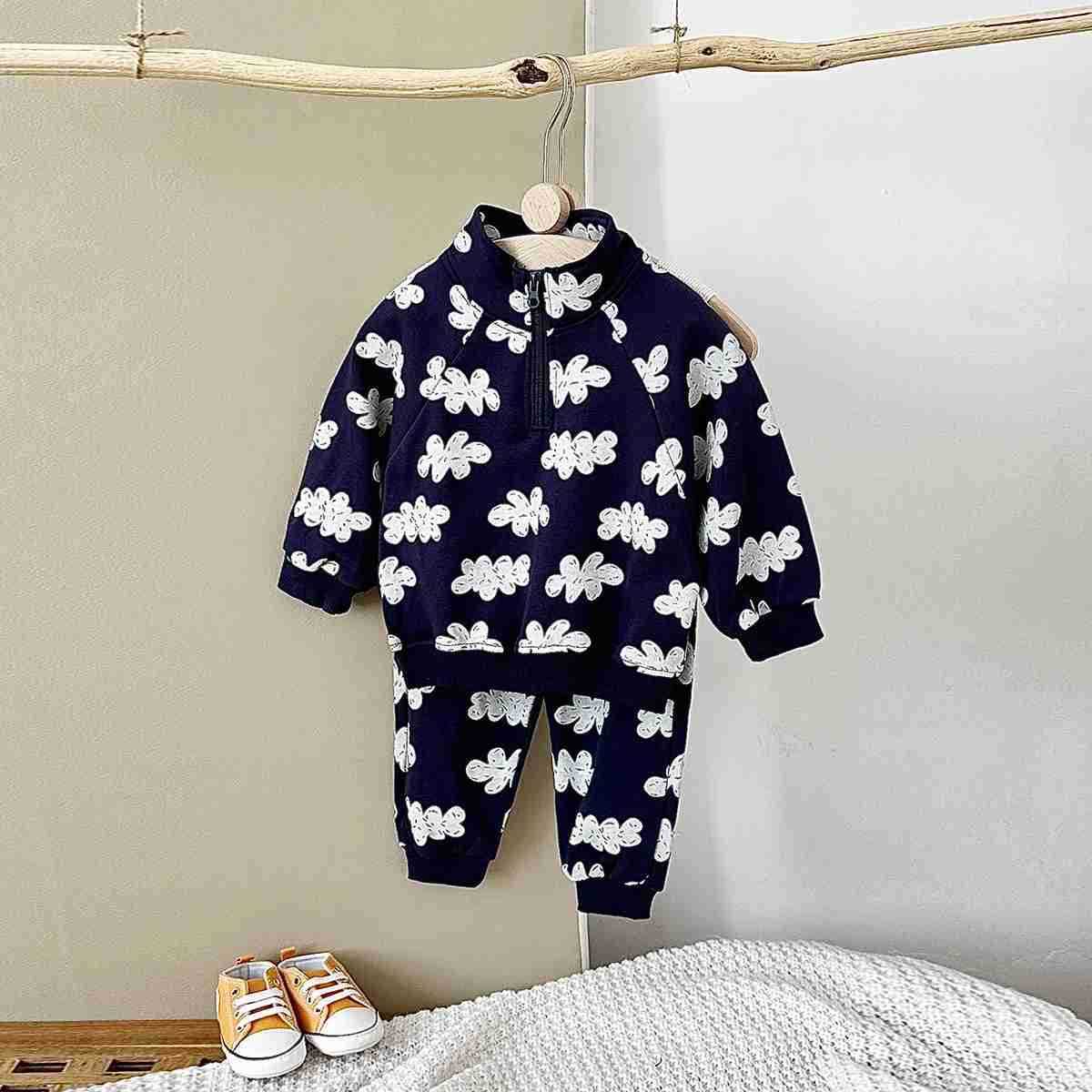 2024 Autumn Baby Boy Clothes Sets Girl Infant Sweatshirts Long Sleeve Pullover+Sweatpants Suit Kids Outfit 2Pcs Children ClothesXJ241205