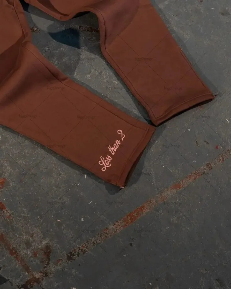 High Street Trendy color sportswear two-piece set Y2K streetwear mens hip-hop punk casual super large hooded womens 241130