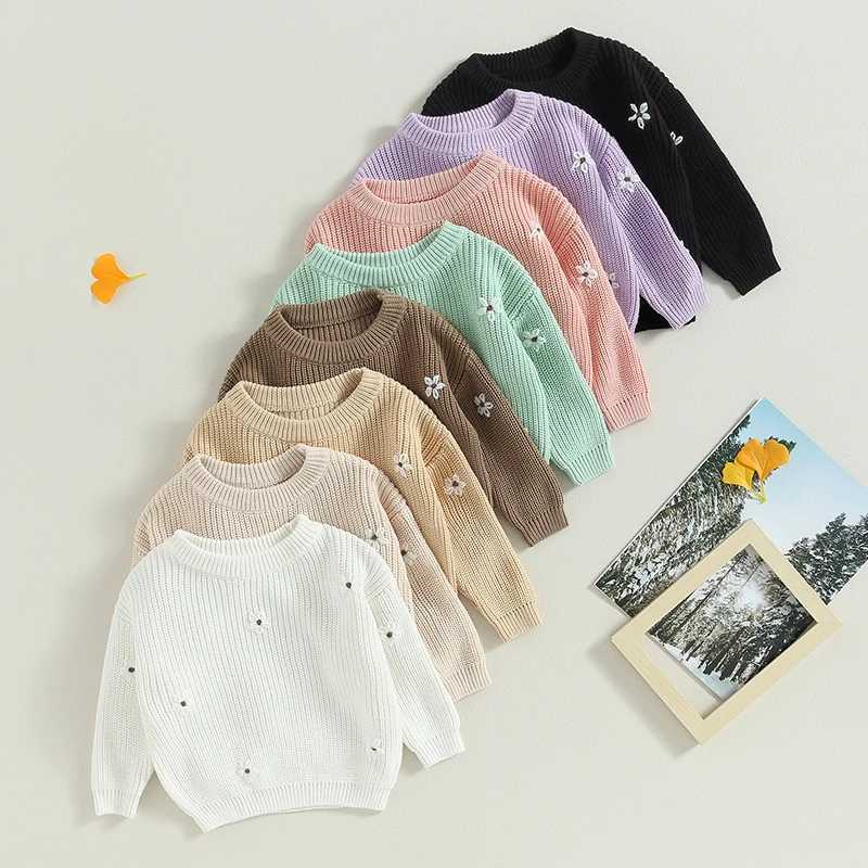 Autumn winter baby child boy girl long sleeved solid color knitted sweater baby boy W241205