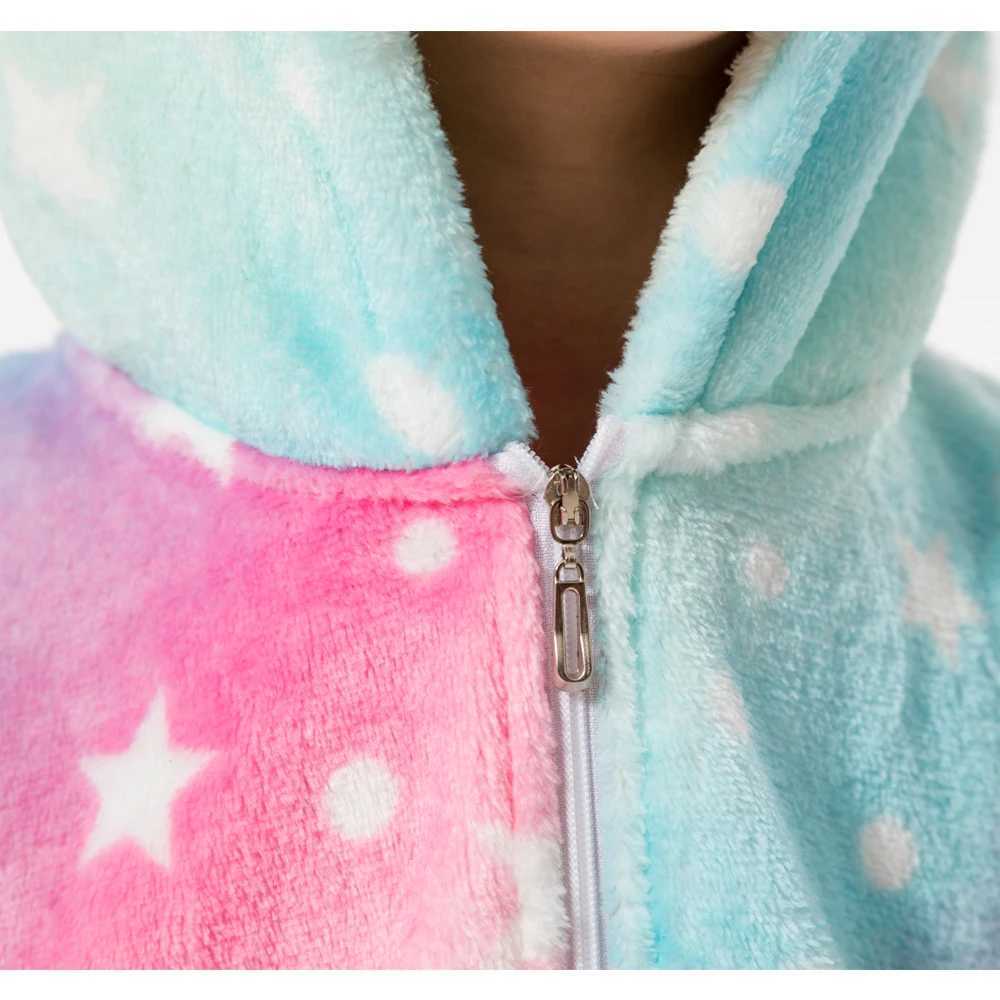 Pajamas Kigurumi Kids Fox Pajamas Winter Soft Warm Toddler Boy Jumpsuit Teen Girl Pijamas Zipper Hooded Animal Cosplay Costumes H241205