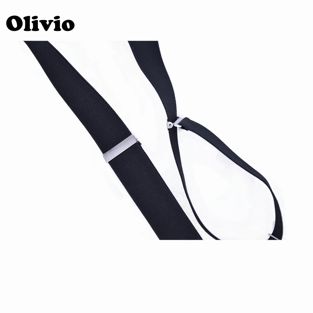 Heavy Duty Big Size Suspenders big Men Adjustable Elastic X Back Pant Suspender for Trousers 55 Inch Clips on white 241122