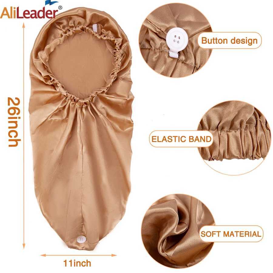 Long Satin Bonnet Sleep C Adjustable Buckle Hair Care Head Cover Bonnet Soft Elastic Satin Night Sleep C For Women Silk CXJ241205