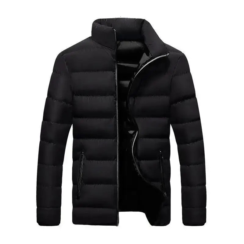 Thickened autumn/winter mens sports cotton clothes hanger collar cardigan outdoor padded jacket casual and warm 241202