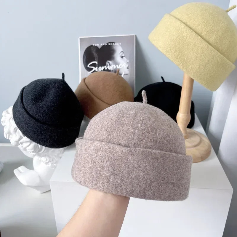 Australian wool hat winter warm Beanies casual short thread hip-hop hat mens Beanie womens wool Beanie SkullCap hat unisex 241205