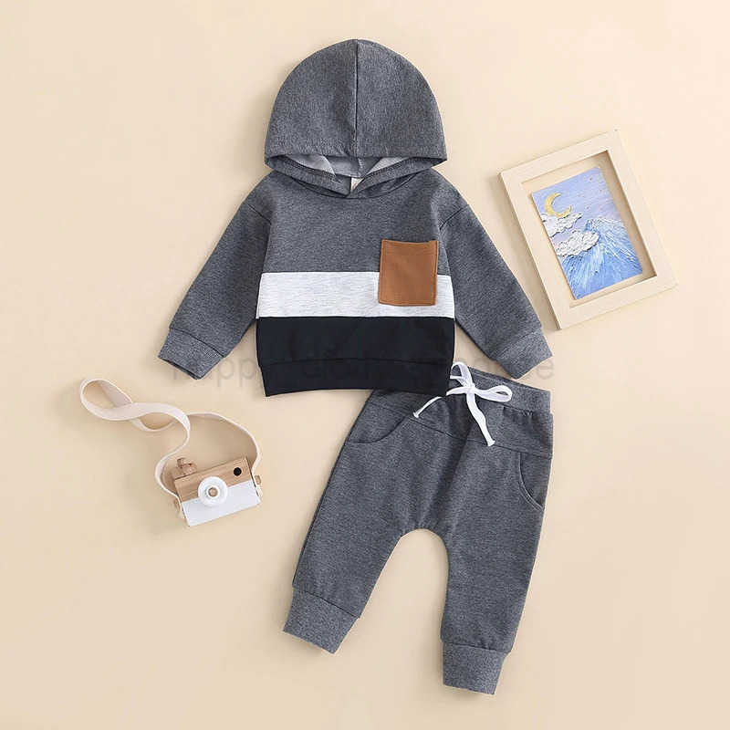 Kupret Toddler Baby Boy Winter Outfit Clothes Hoodie Sweatshirt Tops and Pants 3 6 9 12 18 24 Months Fall Outfits SetXJ241205
