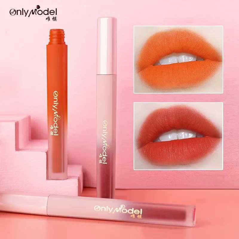 Velvet Orange Lipstick Brighten Skin Matte Lipsticks Waterproof Long Lasting Lip Stick Lip Tint Women Korean Cosmetic Lip GlazeXJ241205