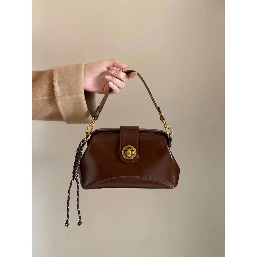 Handbag Woman shoulder Comparable Bean Light Luxury Modern Photo Square for Women New Autumn/Winter Handheld Single Cross Shoulder Small Bag